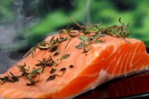 The power of B12 - Salmon Steak with Herbs