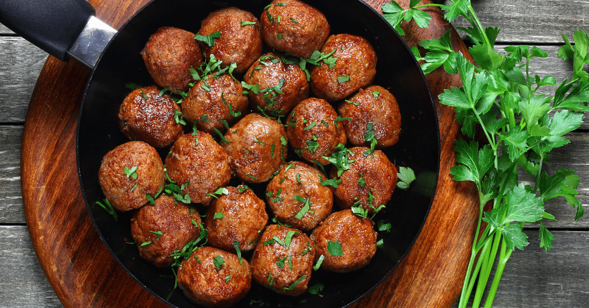 Paleo Beef Meatballs with Chimichurri Sauce