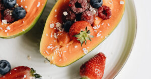 Papaya Bowls with Berries