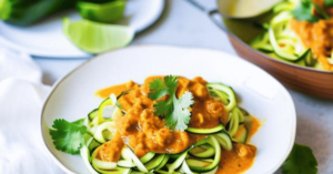 Zucchini Noodles With Coconut Curry Sauce