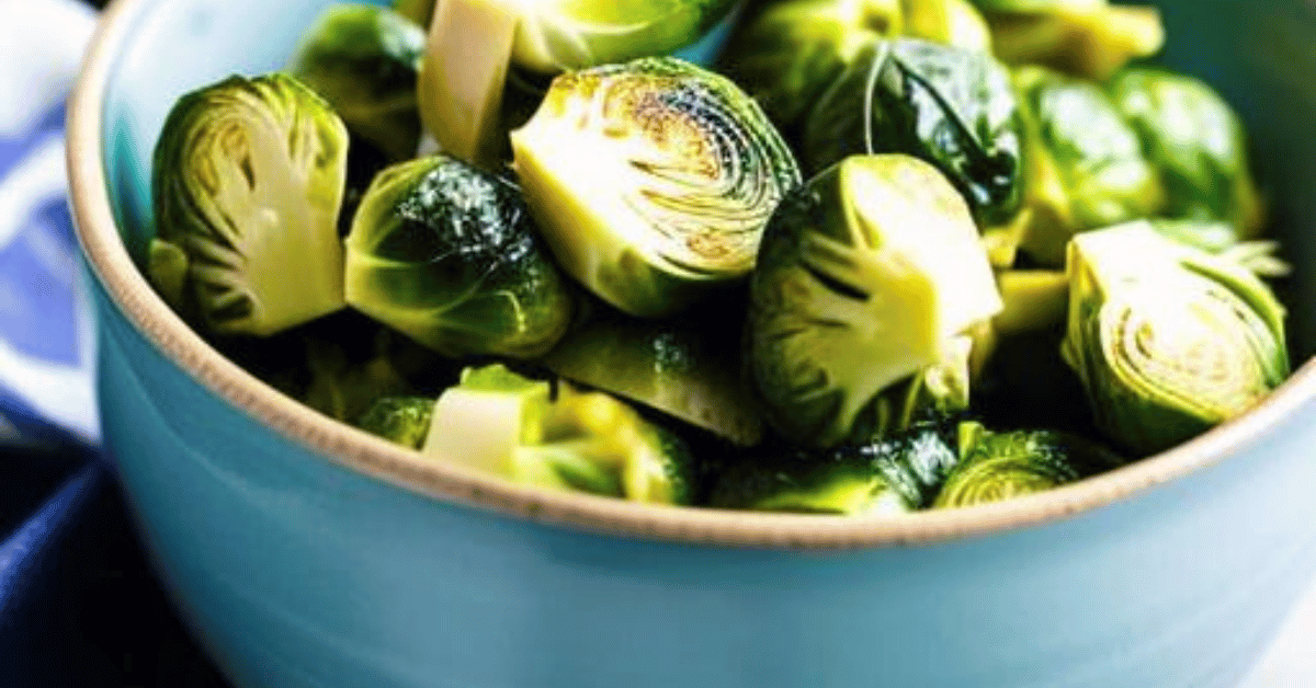 Sriracha Mustard Roasted Brussels Sprouts