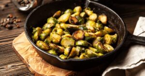 Skillet Roasted Brussels sprouts