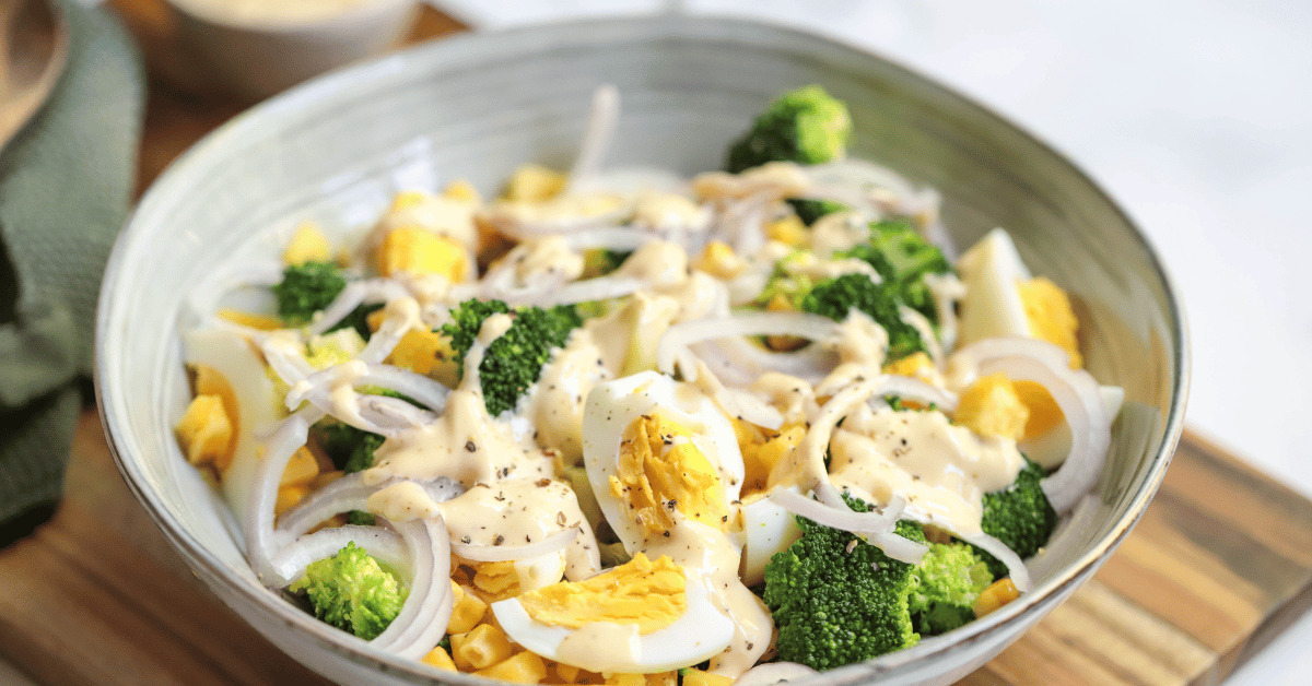 Broccoli, Egg, Corn & Pineapple Salad