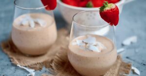 Strawberry Coconut Protein Smoothie