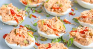 Spicy Chicken Deviled Eggs