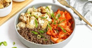 Kimchi Beef Cauliflower Bowl