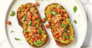 Pesto Chickpea Toast