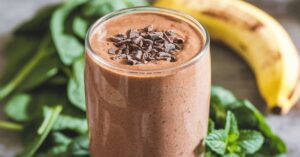 Peppermint Dark Chocolate Green Protein Smoothie