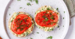 Egg Salad on Rice Cakes