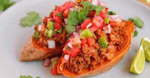 Loaded Taco Sweet Potatoes