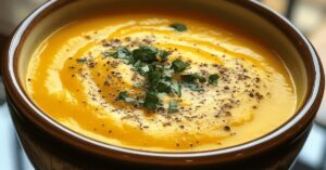Dairy-Free Carrot, Butternut & Ginger Soup