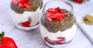 Strawberry Matcha Chia Pudding