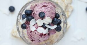Dairy-Free Blueberry Protein Ice Cream