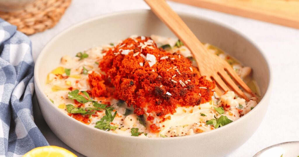 Harissa Cod with Creamy White Beans