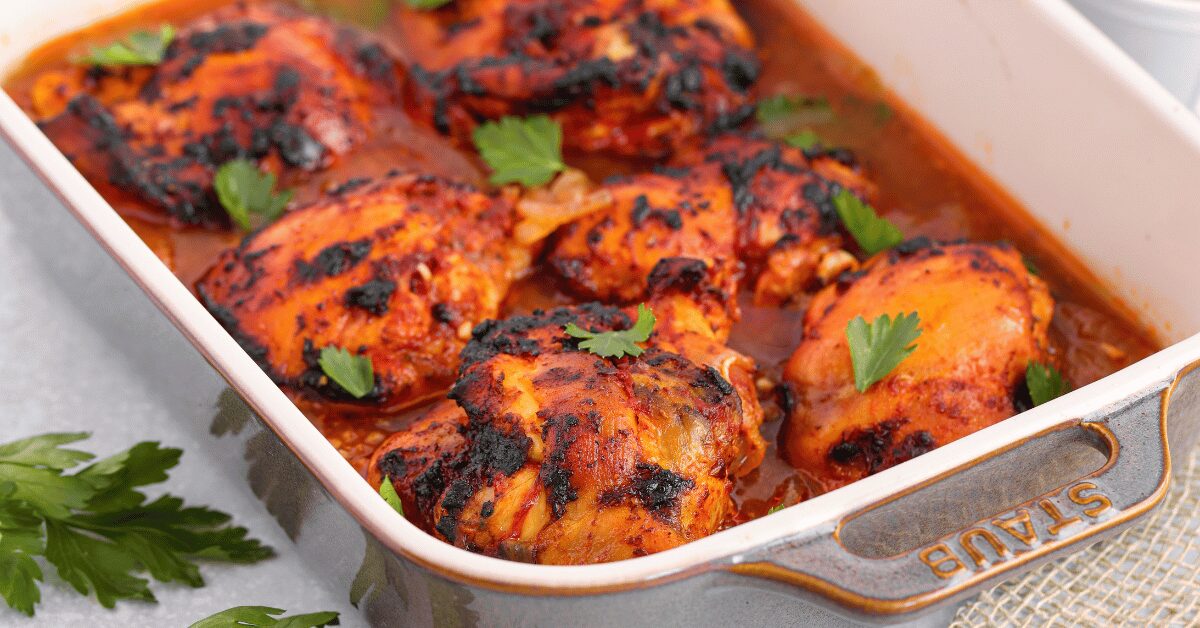 Spiced Tomato-Baked Chicken Thighs
