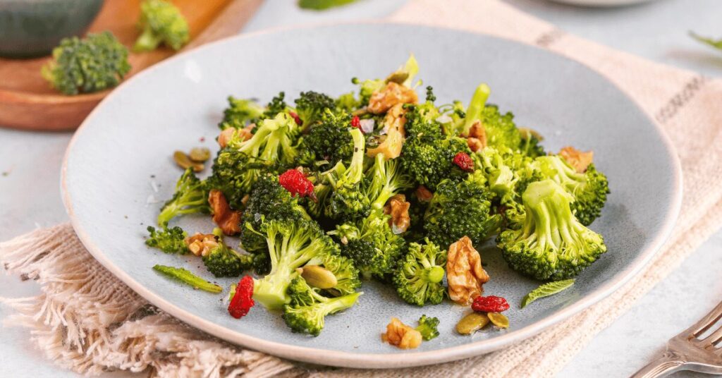 Fresh Broccoli Salad with Minty Dressing