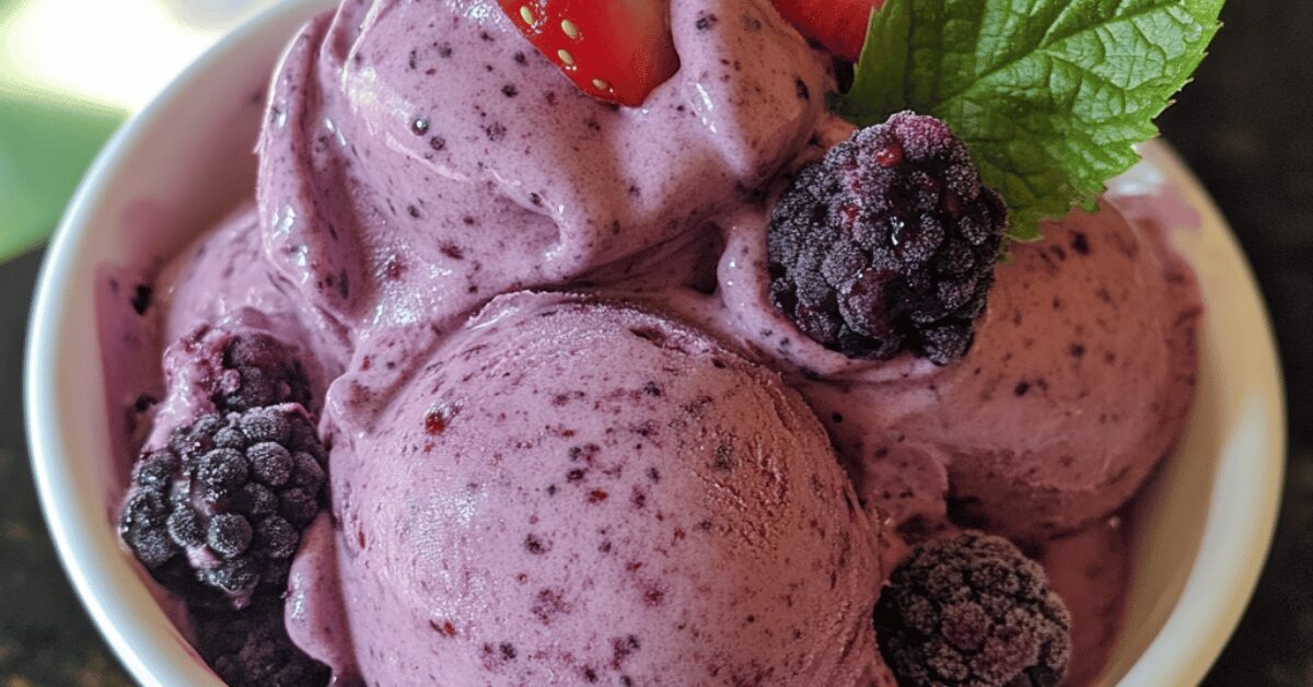 Mixed Berry Fluff Protein Ice Cream