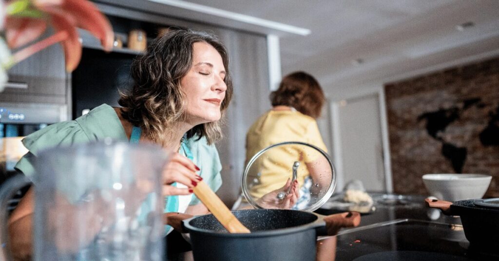 smelling cooking