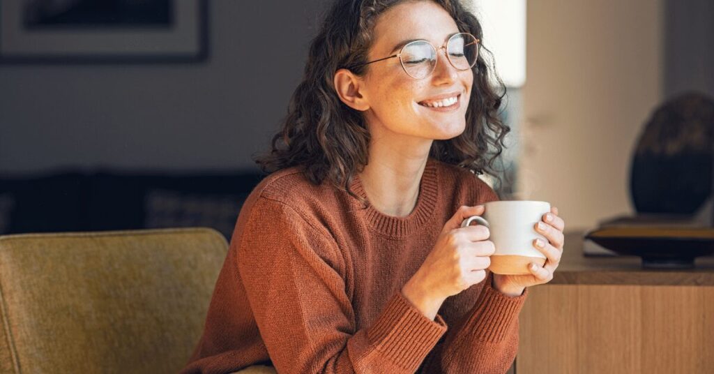 drinking tea - calmly