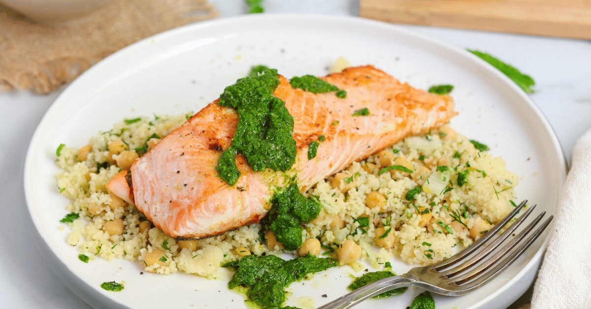 Herbed Couscous Salmon