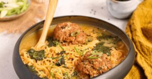 Teriyaki Meatball Soup