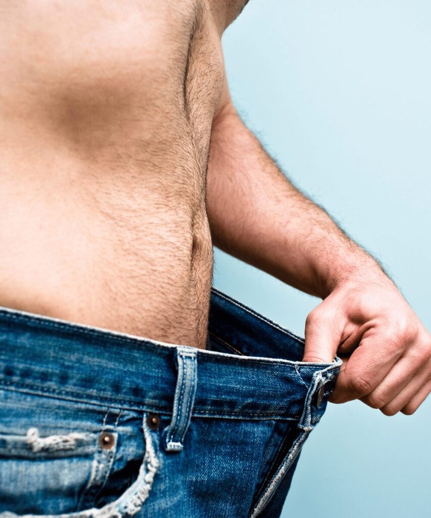 Man - Weight Loss - Loose Jeans