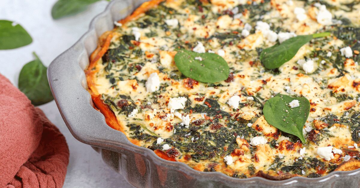 Sweet Potato & Spinach Quiche