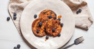 The Best Blueberry Protein Pancakes