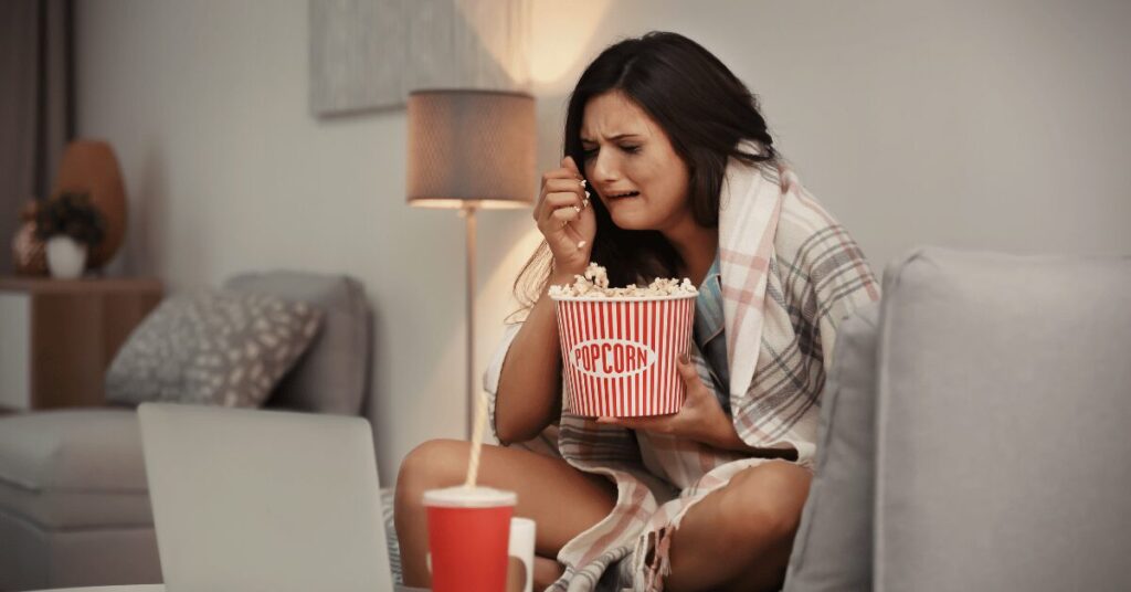 Crying watching movie