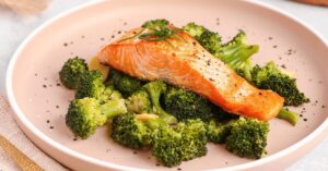 Salmon with Coconut Broccoli