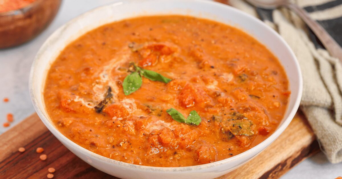 Tomato Lentil Soup (Slow Cooker)
