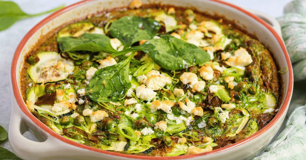Spinach, Zucchini & Pea Frittata