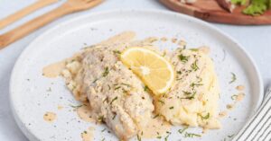 Baked Fish with Lemon Sauce