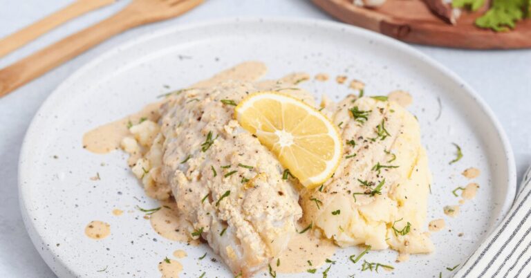 Baked Fish with Lemon Sauce