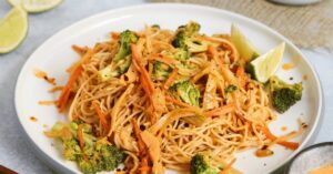 Spicy Tahini Noodle Stir-Fry