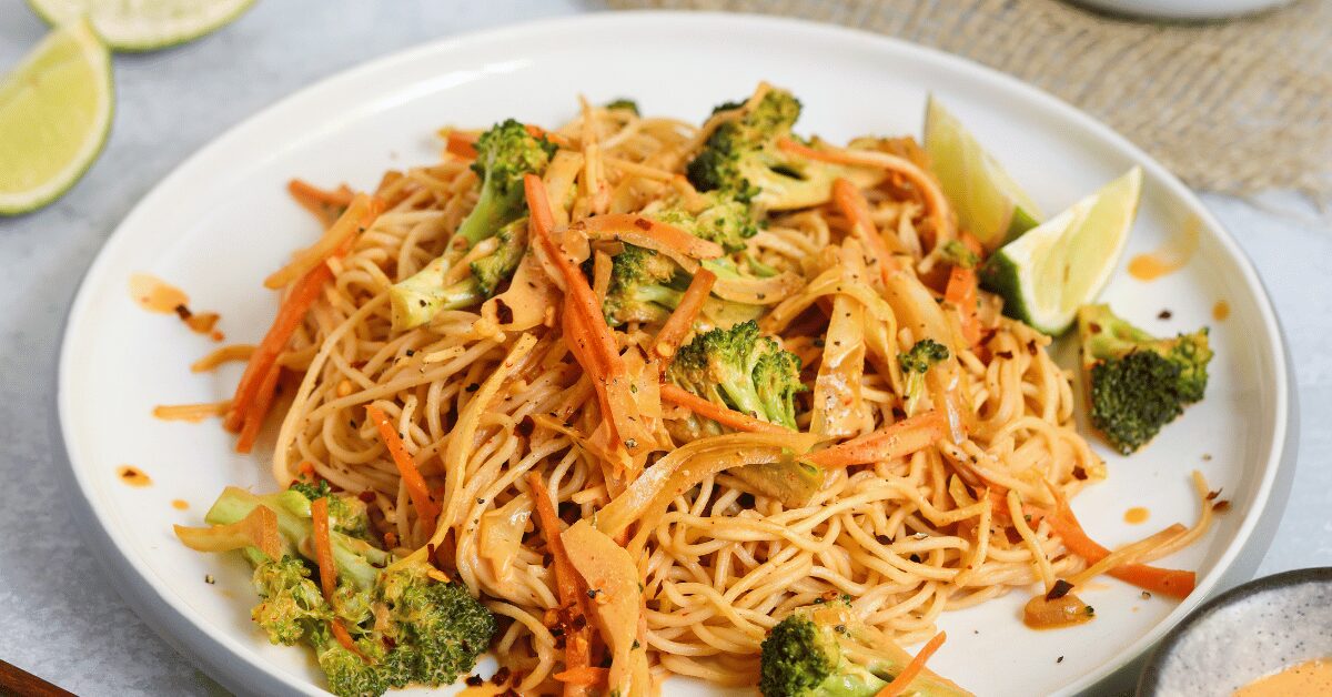 Spicy Tahini Noodle Stir-Fry