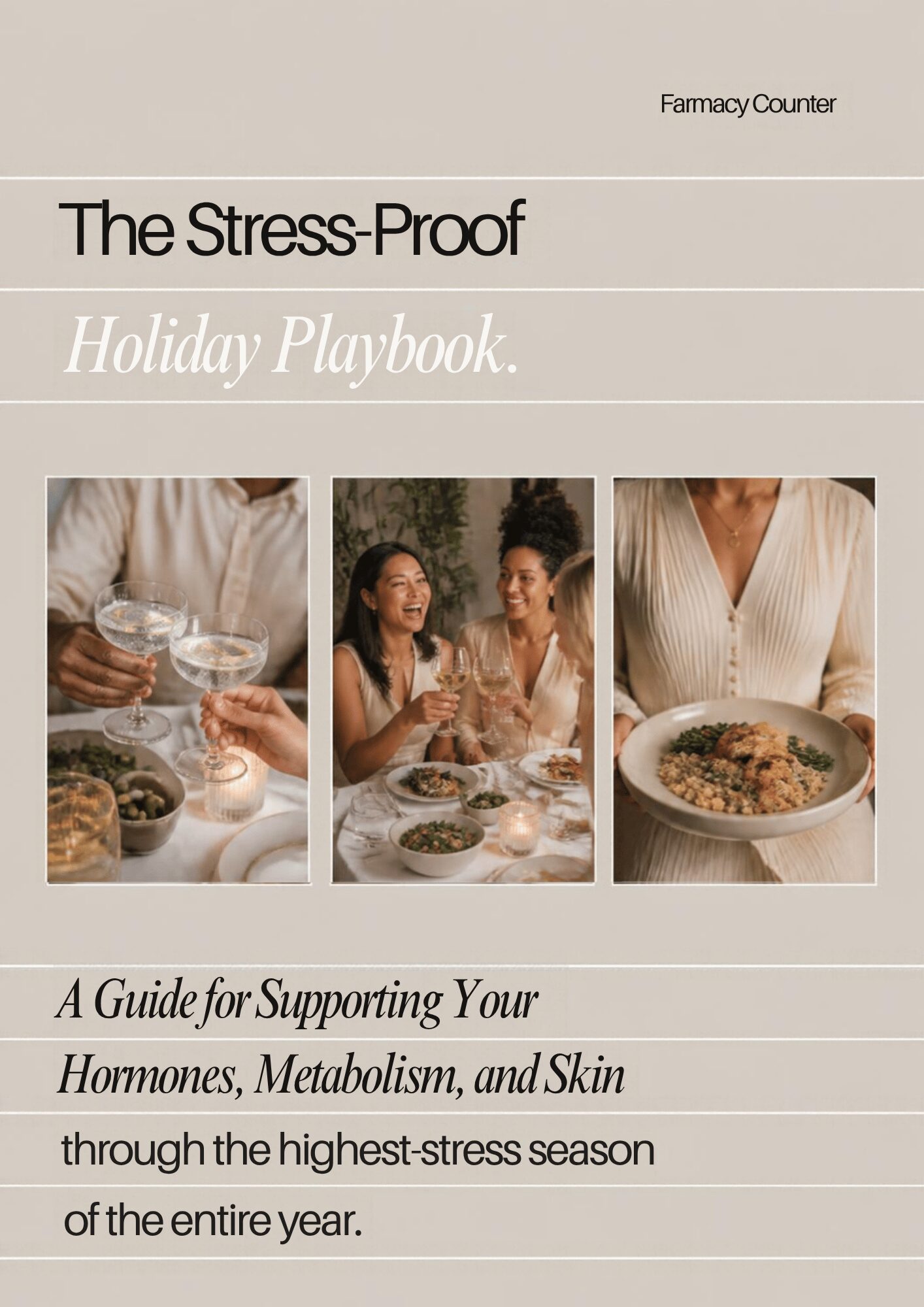 Cover of The Stress-Proof Holiday Playbook by Farmacy Counter