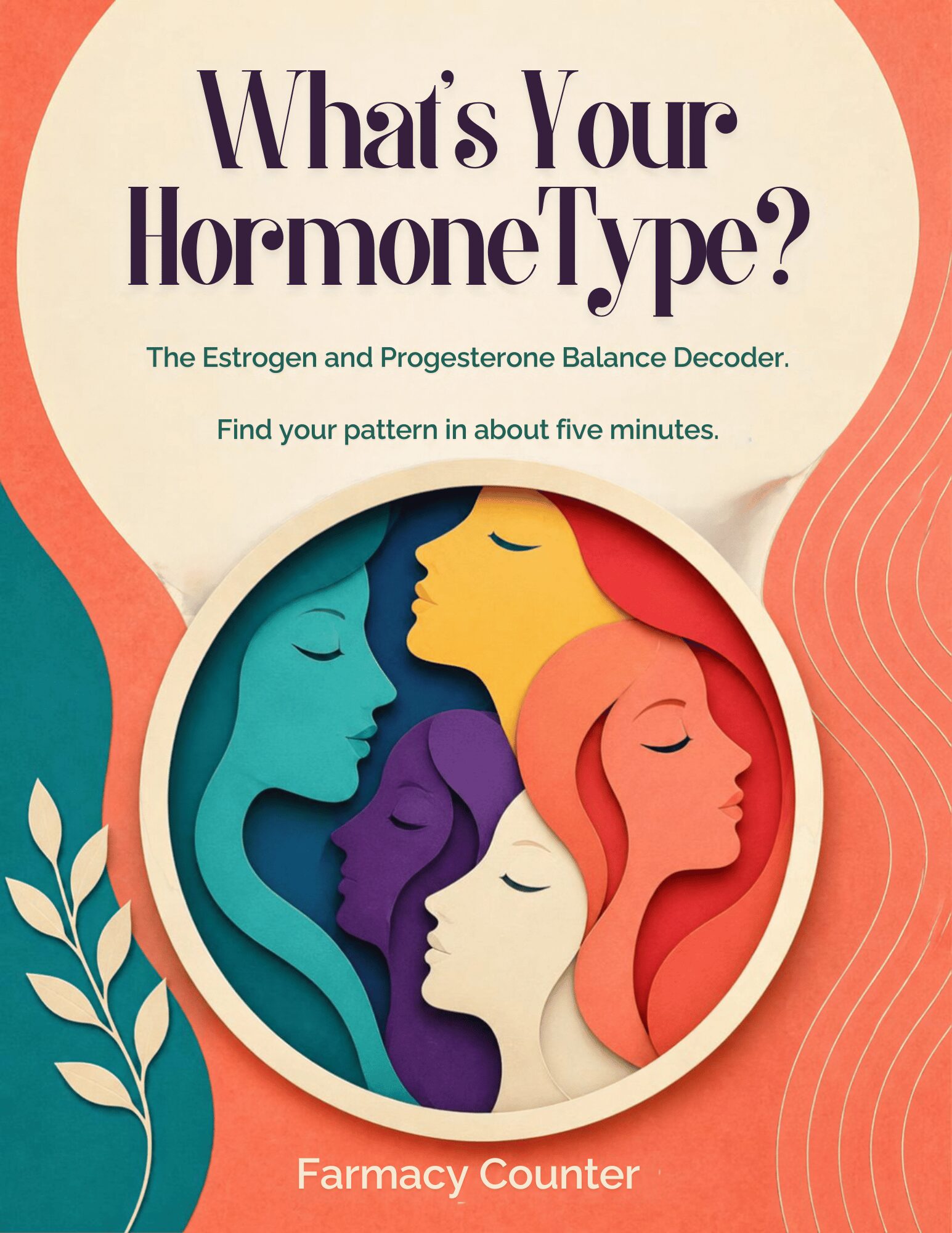 Cover of What&rsquo;s Your Hormone Type?, the free estrogen and progesterone balance quiz from Farmacy Counter